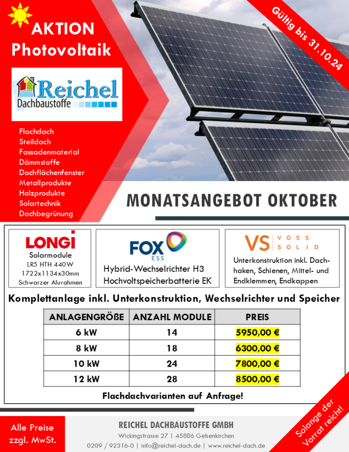 Monatsaktion "Photovoltaik"