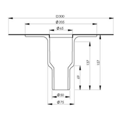 SitaMini senkrecht Balkongully DN 50-70