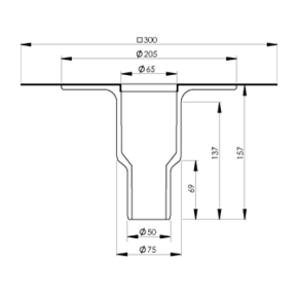 SitaMini senkrecht Balkongully DN 50-70