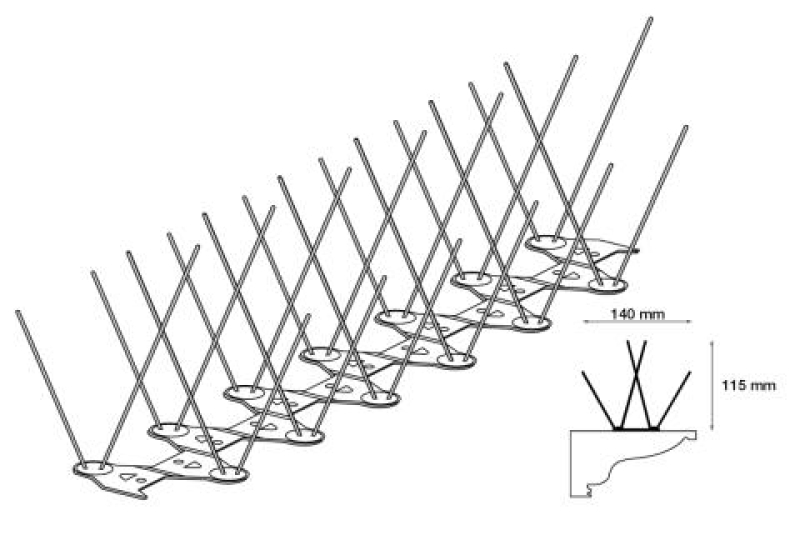 Tauebnabwehr ECOPIC Taubenspikes